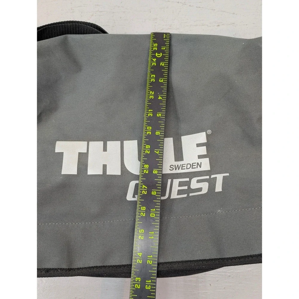 Thule Quest Travel Messenger Bag Black Grey Canvas Adjustable Strap Car Top